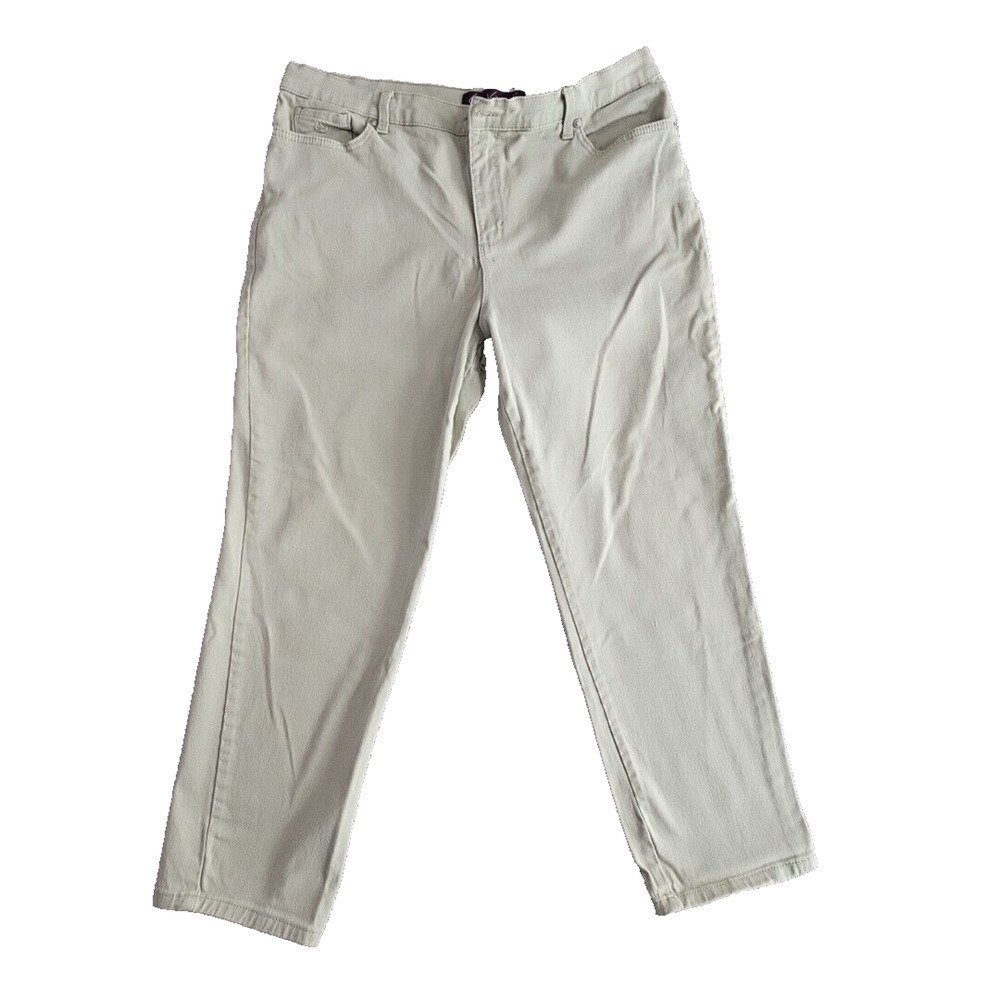 Gloria Vanderbilt Jeans Women's Size 16 Light Wash Olive Amanda Straight Stretch